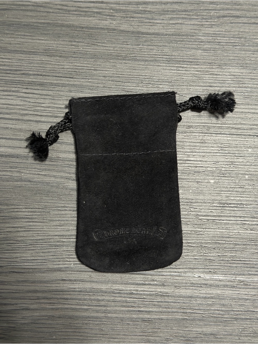 Chrome hearts leather jewelry pouch
